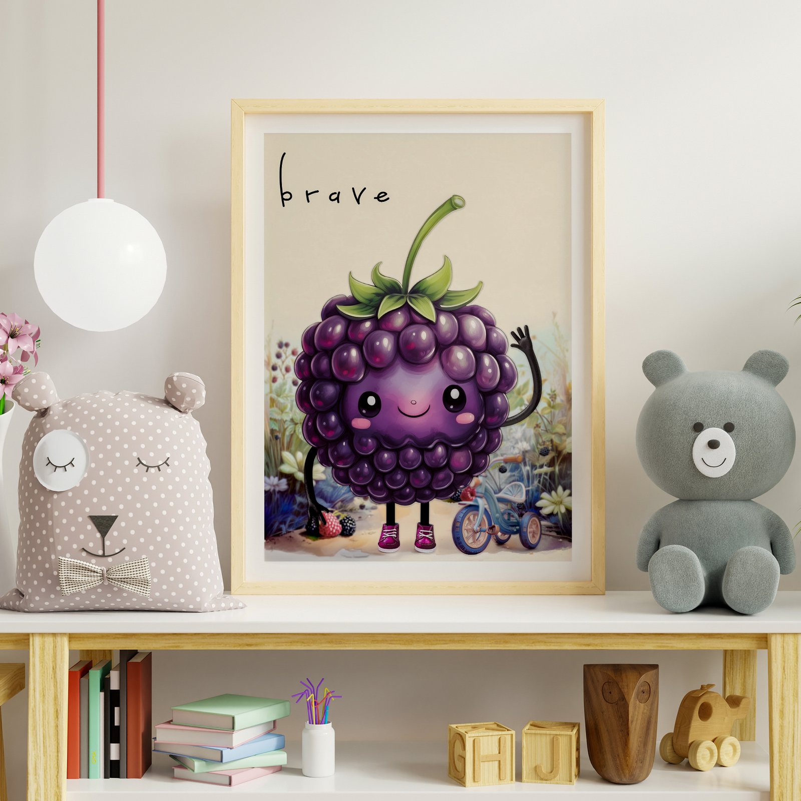 Whimsical Blackberry Wall Art - Image 3