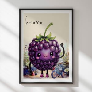 Whimsical Blackberry Wall Art