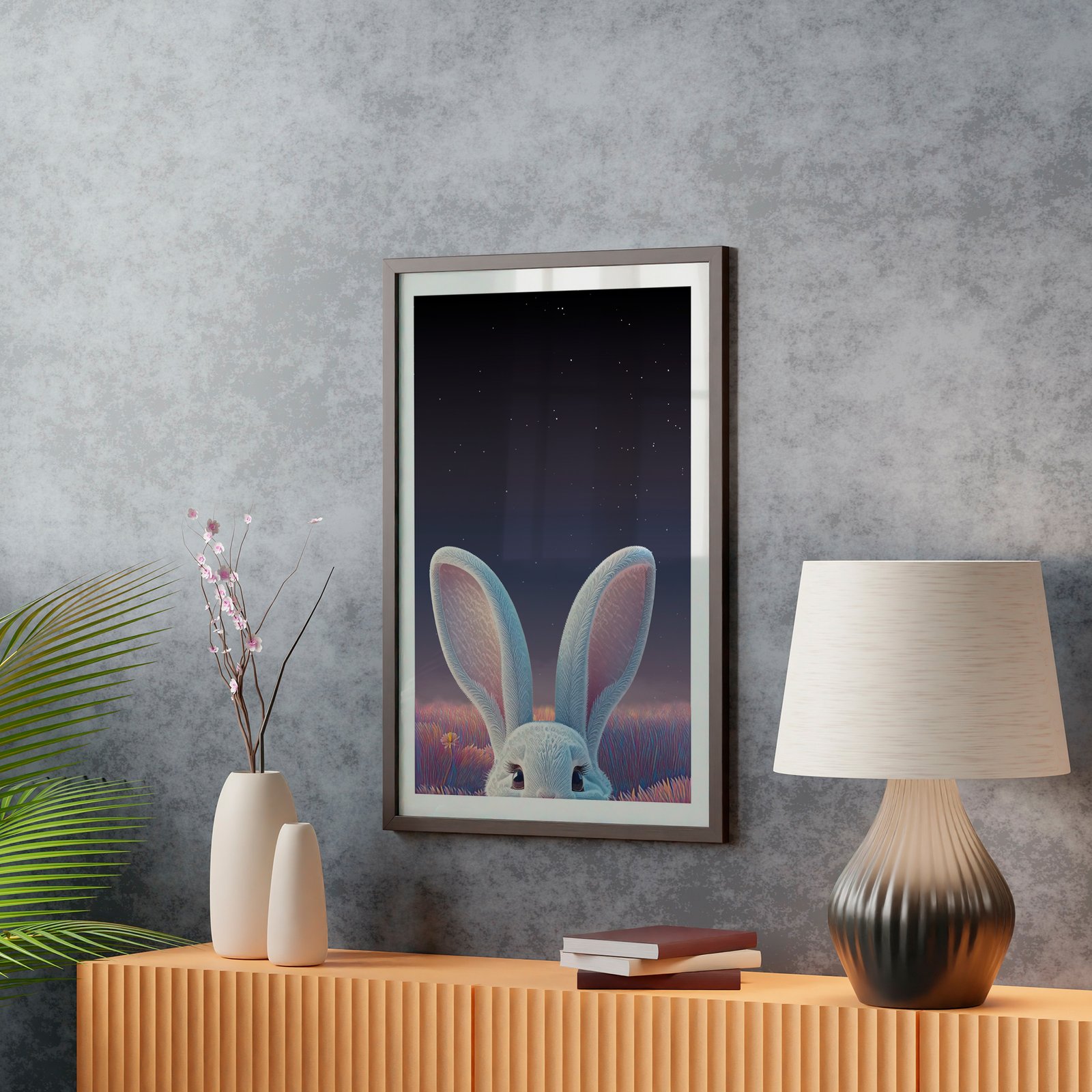 Pink Meadow Bunny Wall Art - Image 2